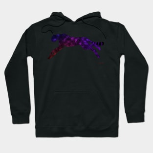 Space Cheetah Silhouette Black Spots Hoodie